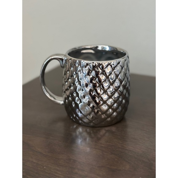 Home Essentials Silver Owl Mug 3D Unique Textured Ceramic Coffee Cup Drinkware - Picture 2 of 6